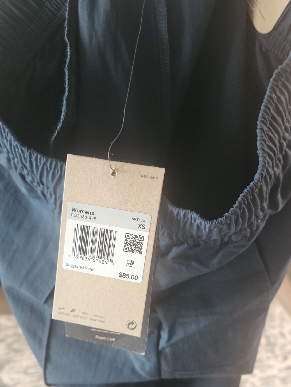 Nike Navy Wide-Leg Athletic Pants NWT - Picture 5 of 5